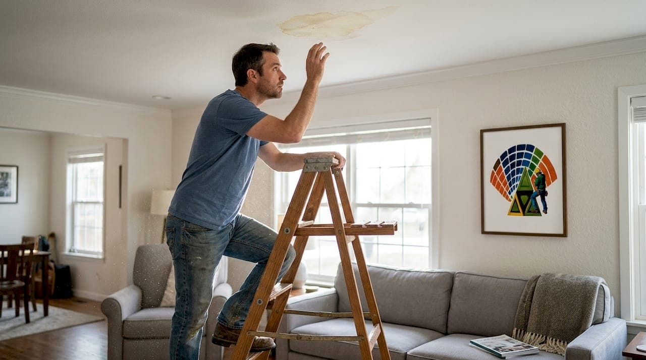 Examples of ceiling damage and how to fix them